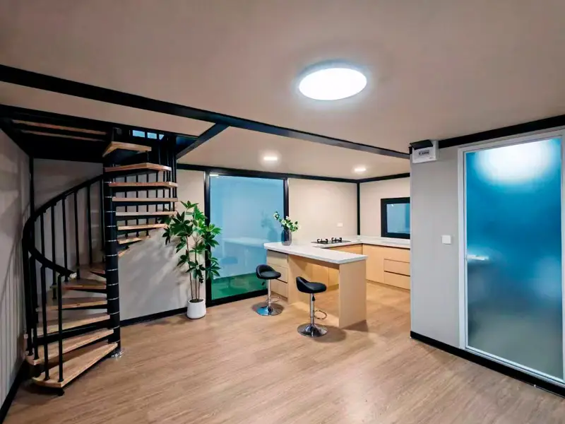 Cocina, baño, panel eléctrico, escalera y mucho más de nuestra casa modular